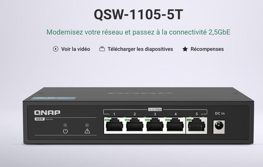 Switch QNAP QSW-1105-5T – 5 Ports 2,5GbE