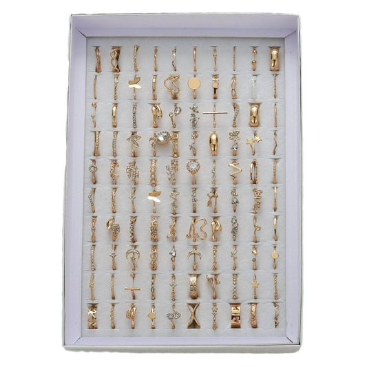 Lot de 45 bagues en acier inoxydable