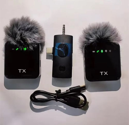 Microphone sans fil double – Kit complet avec poignée ergonomique