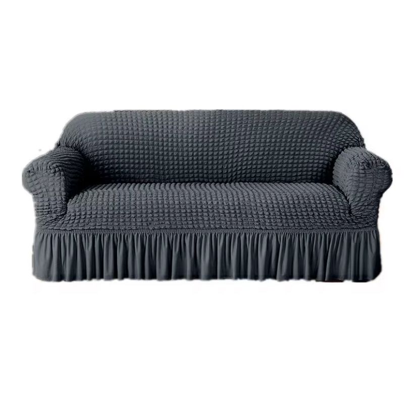 Housse de Canapé à Volants – 4 Pièces –  Ajustable & Personnalisable