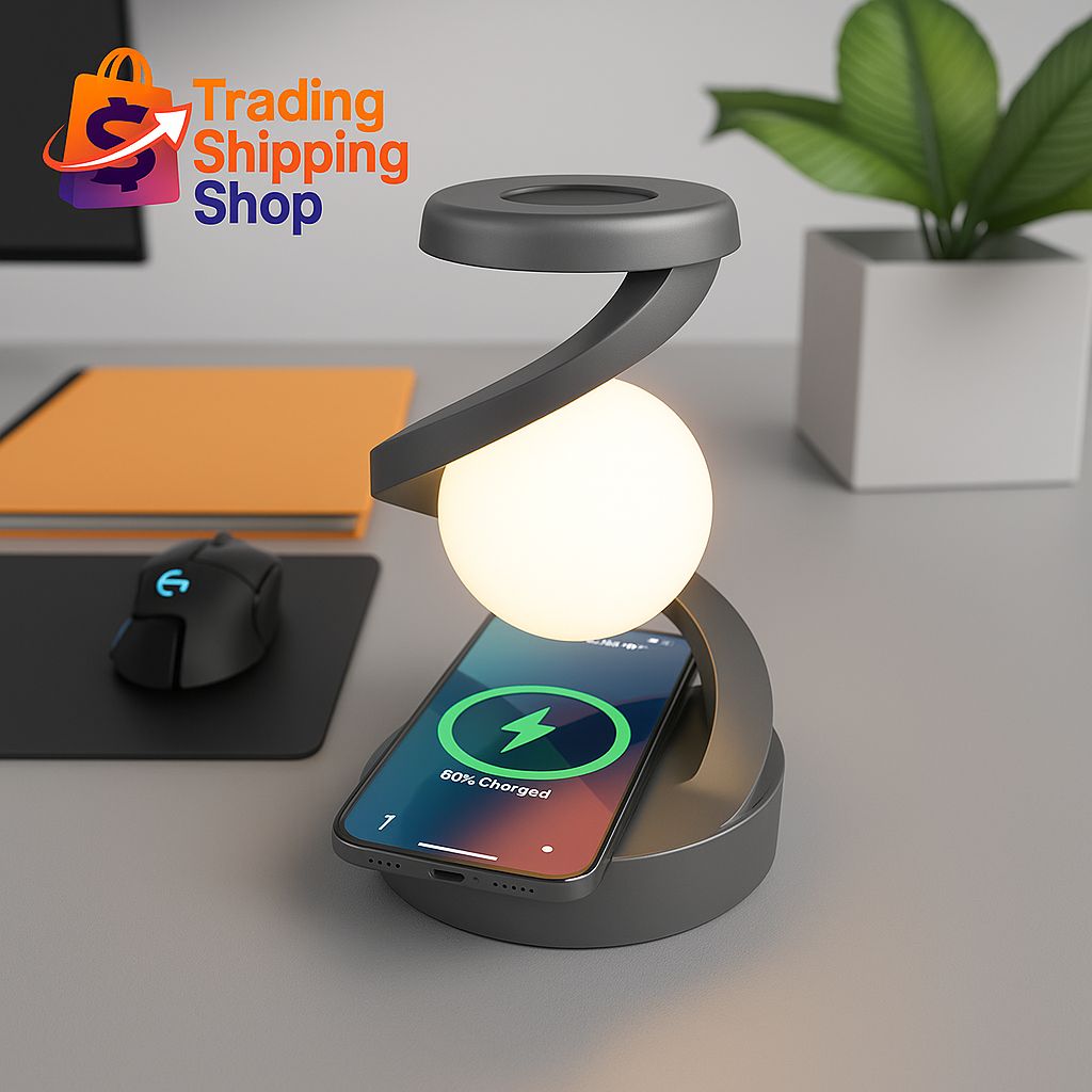 Lampe de Bureau LED Multifonction avec Chargeur Sans Fil