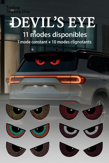 Stickers LED animés pour lunette arrière de voiture – 2Pcs