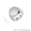 Bague Sceau Homme en Acier de Tungstène