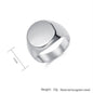 Bague Sceau Homme en Acier de Tungstène