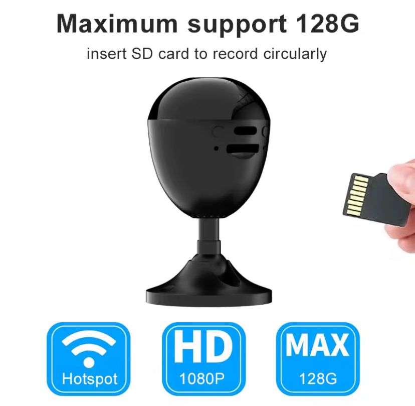 Caméra de Surveillance WiFi Mini HD 1080P avec Détection de Mouvement