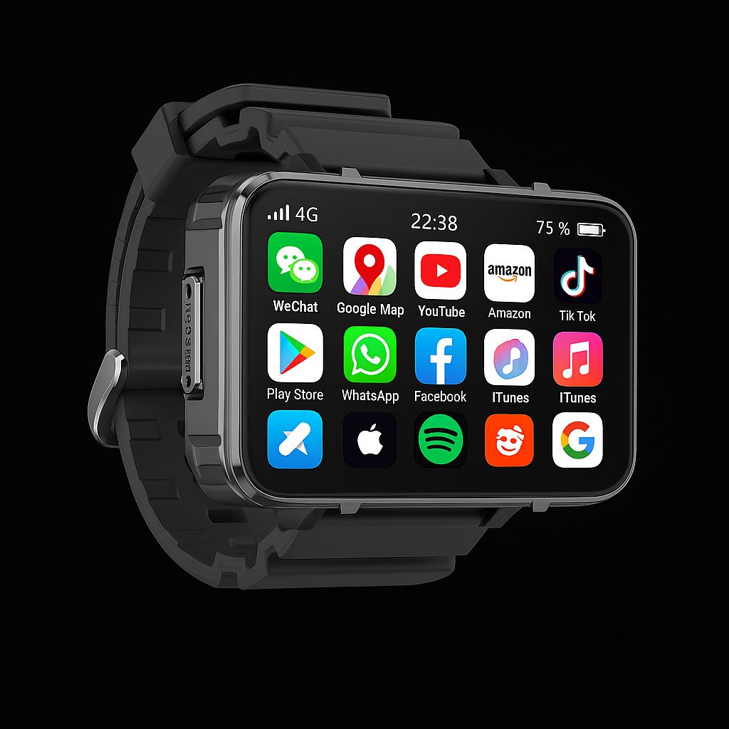 Montre Téléphone 4G Connectée – Écran Large & Applications Intégrées