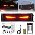 Écran LED Effet "Yeux de Démon" pour Pare-brise ou Lunette Arrière de Voiture 16X64