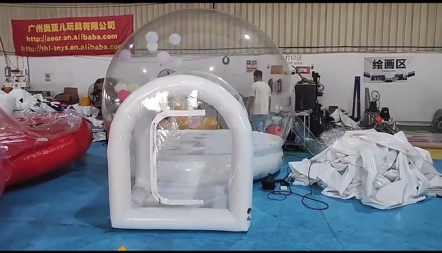 Dôme de bulle PVC gonflable.