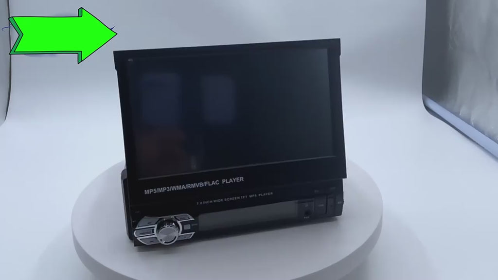 Autoradio MP5 Écran Tactile 7" Rétractable – Bluetooth, USB, SD +Caméra de recul