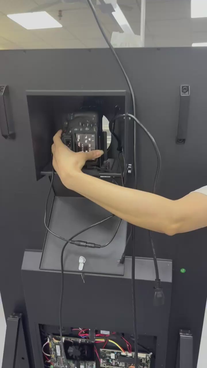 Photomaton Événementiel Complet avec Éclairage LED + Appareil Photo Canon 1300D + Imprimante Hiti + 120 Feuilles